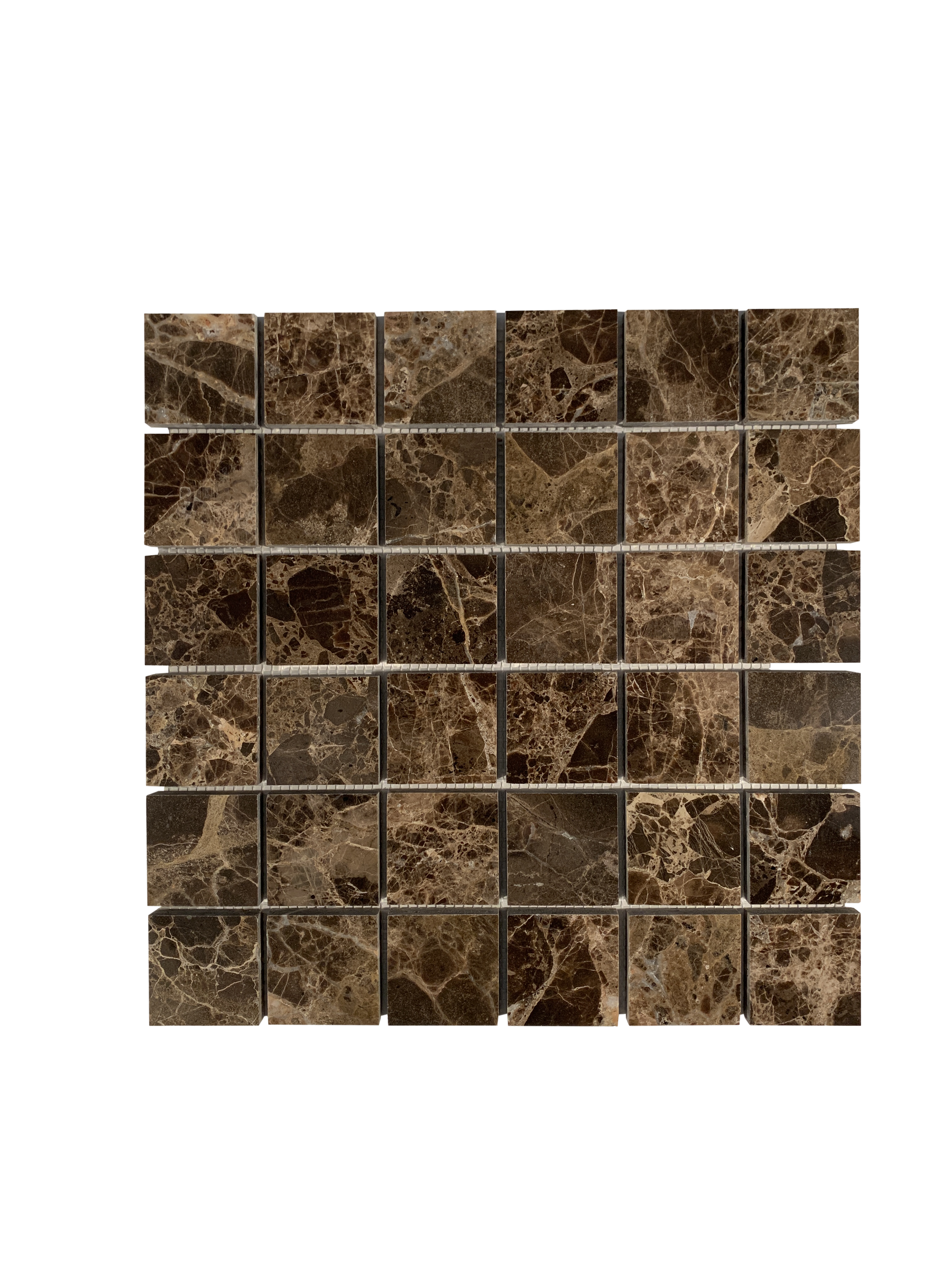 DARK EMPERADOR MARBLE MOSAIC POLISHED SQUARE 2